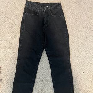 Princess Polly straight leg jeans with butt rip